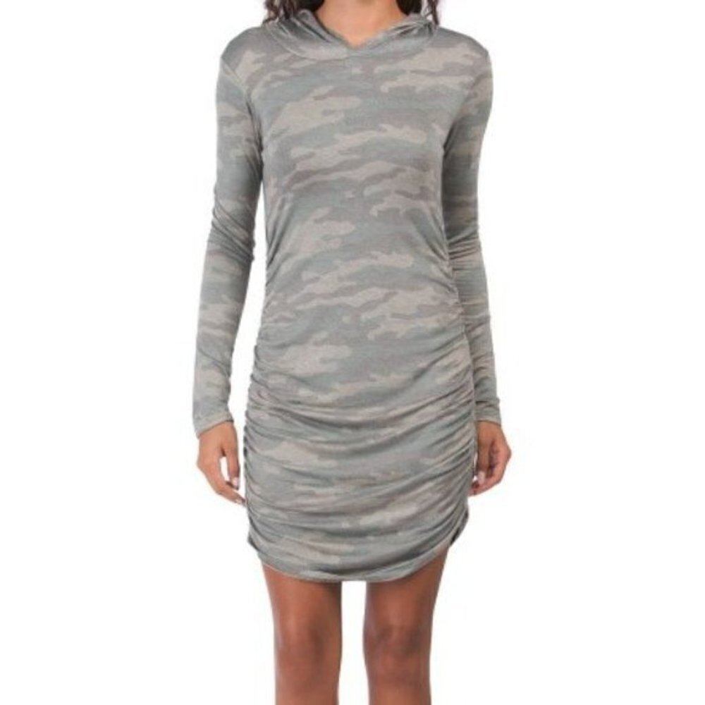 Cute Juniors Women Hooded Jersey Dress Size S